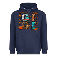 Navy Fall Autumn Leopard Gigi Heavyweight Hoodie - LillyAllenDesigns