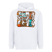 White Fall Autumn Leopard Gigi Heavyweight Hoodie - LillyAllenDesigns