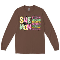 Chestnut she is mom Long Sleeve Tee - JahusDesignShop