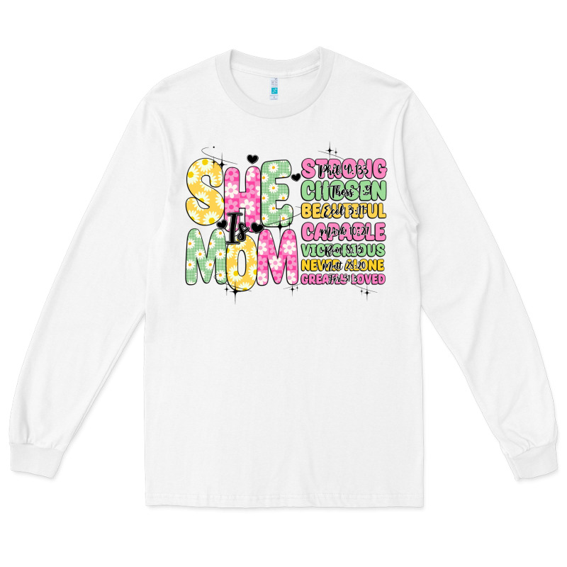 She Is Mom Long Sleeve Tee by JahusDesignShop | Teevron