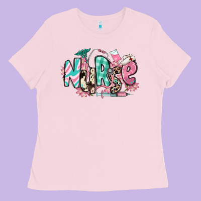 Ladies Tee floral nurse