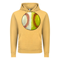 Vintage Mustard half baseball softball Vintage Hoodie - JahusDesignShop