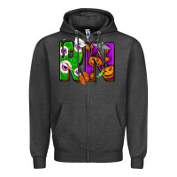 Charcoal Heather halloween rn Zipper Hoodie - NancyCooperArtShop