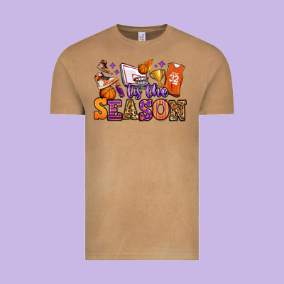 Tis The Season Basketball Vintage Tee Designed By Jasminsmagicworld