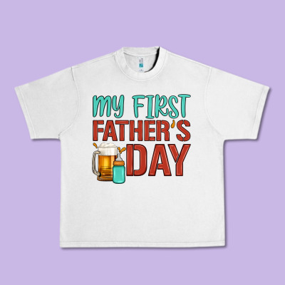 My First Father's Day Urban Heavy Tee Designed By Artiststas