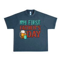 Midnight Navy my first father's day Urban Heavy Tee - Artiststas