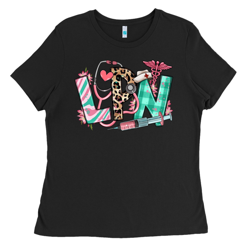 Floral Lpn Licensed Practical Nurse Ladies Tee by RanaPortraitStore | Teevron