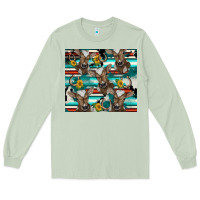 Matcha western horseshoe sunflower brown cow Long Sleeve Tee - BarkalooDesign