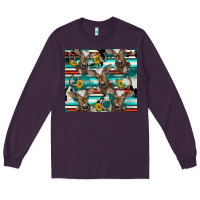 Plum western horseshoe sunflower brown cow Long Sleeve Tee - BarkalooDesign