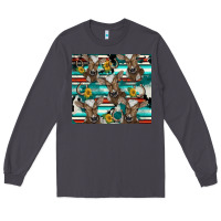 Smoke western horseshoe sunflower brown cow Long Sleeve Tee - BarkalooDesign