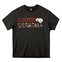 Asphalt baseball grandma with leopard Heavy Core Tee - texasbilliewilder