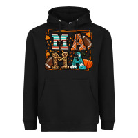 Black Fall American Football Autumn Mama Heavyweight Hoodie - LillyAllenDesigns