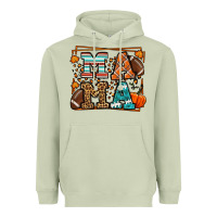 Fall American Football Autumn Mama Heavyweight Hoodie | Teevron