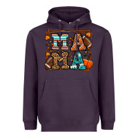 Plum Fall American Football Autumn Mama Heavyweight Hoodie - LillyAllenDesigns