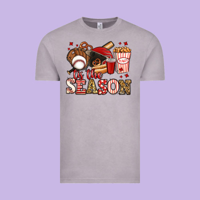 Tis The Season Baseball Vintage Tee Designed By Jasminsmagicworld