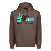 Coffee Peace Love Camp Premium Hoodie - Bettercallsaul