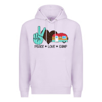 Lilac Peace Love Camp Premium Hoodie - Bettercallsaul