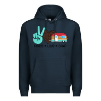 Navy Peace Love Camp Premium Hoodie - Bettercallsaul