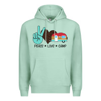 Seafoam Peace Love Camp Premium Hoodie - Bettercallsaul