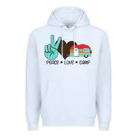 White Peace Love Camp Premium Hoodie - Bettercallsaul