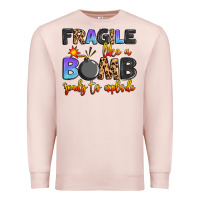 Pale Pink fragile like a bomb ready to explode Premium Sweatshirt - Artiststas