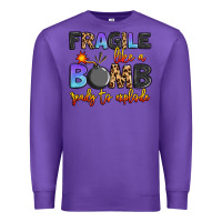 Purple fragile like a bomb ready to explode Premium Sweatshirt - Artiststas