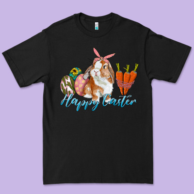 Happy Easter Bunny Carrots And Eggs Premium Tee Designed By Ranaportraitstore