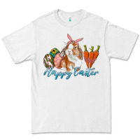 White happy easter bunny carrots and eggs Premium Tee - RanaPortraitStore