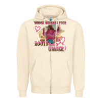 Sandshell whose bed have youre boots been under Zipper Hoodie - NancyCooperArtShop