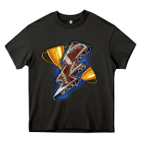 Asphalt football lightning bolt Heavy Core Tee - Zillion Design Studio