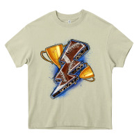 Mossy football lightning bolt Heavy Core Tee - Zillion Design Studio