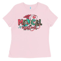Bubblegum Pink medical assistant Ladies Tee - RanaPortraitStore