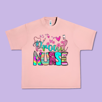 Proud Nurse Urban Heavy Tee Designed By Bundleandbundleshop