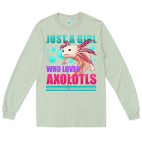 Matcha just a girl who loves axolotls Long Sleeve Tee - Jasminsmagicworld