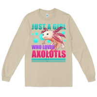 Mushroom just a girl who loves axolotls Long Sleeve Tee - Jasminsmagicworld
