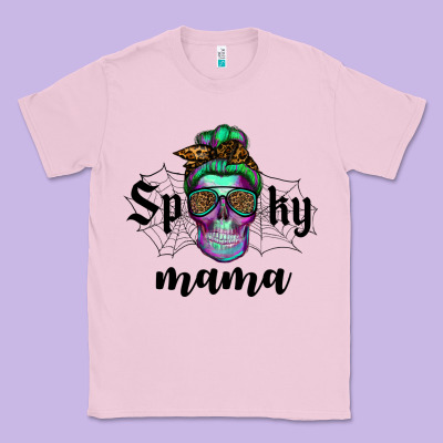 Spooky Mama Skull Classic Tee Designed By Ranaportraitstore