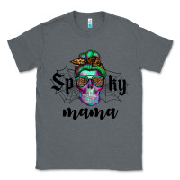 Charcoal Heather spooky mama skull Classic Tee - RanaPortraitStore