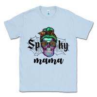 Dusty Blue spooky mama skull Classic Tee - RanaPortraitStore