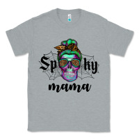 Heather Grey spooky mama skull Classic Tee - RanaPortraitStore
