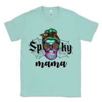 Seafoam spooky mama skull Classic Tee - RanaPortraitStore