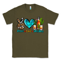 Army Green peace love whiskey Classic Tee - AdoDesignShop