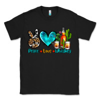 Black peace love whiskey Classic Tee - AdoDesignShop