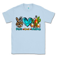 Dusty Blue peace love whiskey Classic Tee - AdoDesignShop