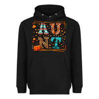 Black Fall Autumn Leopard Aunt Heavyweight Hoodie - LillyAllenDesigns