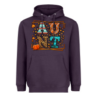 Plum Fall Autumn Leopard Aunt Heavyweight Hoodie - LillyAllenDesigns