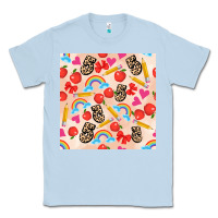 Dusty Blue back to school seamless pattern 5 (3600x3600) Classic Tee - AdoDesignShop