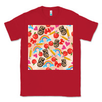 Red back to school seamless pattern 5 (3600x3600) Classic Tee - AdoDesignShop