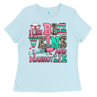 Baby Blue i like big veins and i cannot lie Ladies Tee - RanaPortraitStore