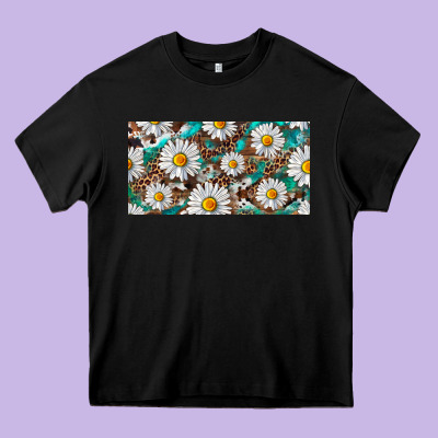 Heavy Core Tee leopard daisy