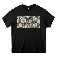 Black leopard daisy Heavy Core Tee - RanaPortraitStore